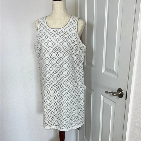 Apt.9 Chic White Sleeveless Lace Dress - Picture 1 of 10
